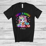 MacnyStore - Personalized Custom Name Sweet Magical; Adorable Unicorn Eating Donut; Girls Women Family T-Shirt