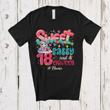MacnyStore - Personalized Custom Name Sweet Sassy Eighteen 18th Birthday; Lovely Unicorn Donut Family T-Shirt