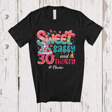 MacnyStore - Personalized Custom Name Sweet Sassy Thirty 30th Birthday; Lovely Unicorn Donut Family T-Shirt