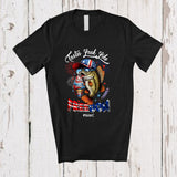 MacnyStore - Personalized Custom Name Tastes Look Like Freedom; Humorous 4th Of July Bass Fishing; Patriotic T-Shirt