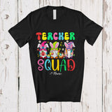 MacnyStore - Personalized Custom Name Teacher Squad; Awesome Easter Three Bunny Gnomes; Egg Hunting T-Shirt