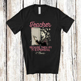 MacnyStore - Personalized Custom Name Teacher Therapy Is Expensive; Humorous Women Proud Jobs T-Shirt