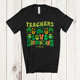 MacnyStore - Personalized Custom Name Teachers Love Shenanigans; Proud St. Patrick's Day Jobs Shamrock T-Shirt