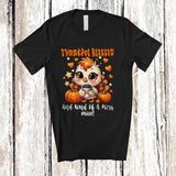 MacnyStore - Personalized Custom Name Thankful Blessed Kind Of A Mess; Lovely Thanksgiving Fall Turkey Coffee T-Shirt