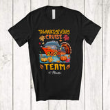 MacnyStore - Personalized Custom Name Thanksgiving Cruise 2025 Team; Lovely Turkey Cruise Ship; Friends Family T-Shirt