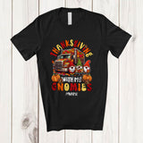 MacnyStore - Personalized Custom Name Thanksgiving With My Gnomies; Lovely Three Gnomes With Truck T-Shirt