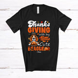 MacnyStore - Personalized Custom Name Thanksgiving With My Little Cute Beagle; Lovely Fall Roast Turkey T-Shirt