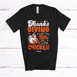 MacnyStore - Personalized Custom Name Thanksgiving With My Little Cute Chicken; Lovely Fall Roast Turkey T-Shirt