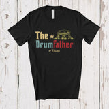MacnyStore - Personalized Custom Name The Drum Father; Amusing Father's Day Vintage; Musical Instrument T-Shirt