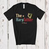MacnyStore - Personalized Custom Name The Harp Father; Amusing Father's Day Vintage; Musical Instrument T-Shirt