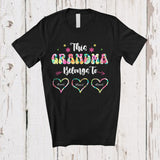 MacnyStore - Personalized Custom Name This Grandma Belongs To; Floral Mother's Day Custom Name Family T-Shirt