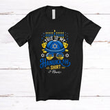 MacnyStore - Personalized Custom Name This Is My Hanukkah Shirt; Joyful Menorah Sunglasses Face T-Shirt