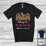 MacnyStore - Personalized Custom Name This Mom Belongs To, Lovely Mother's Day Leopard Flowers, Family T-Shirt