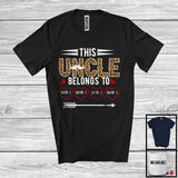 MacnyStore - Personalized Custom Name This Uncle Belongs To, Lovely Father's Day Leopard, Family Group T-Shirt