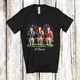 MacnyStore - Personalized Custom Name Three Cow Bow Tie; Amazing 4th of July Farming Farmer Patriotic T-Shirt