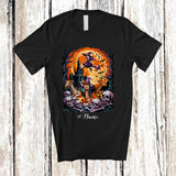 MacnyStore - Personalized Custom Name Three Giraffe Witch Mummy Pumpkin; Horror Halloween Wild Animal T-Shirt