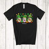 MacnyStore - Personalized Custom Name Three Gnomes Guitar; Awesome St. Patrick's Day Shamrock Guitarist T-Shirt