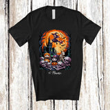 MacnyStore - Personalized Custom Name Three Opossum Witch Mummy Pumpkin; Horror Halloween Wild Animal T-Shirt