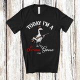 MacnyStore - Personalized Custom Name Today I'm A Serious Goose; Humorous Farmer Goose Gun; Family T-Shirt
