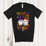 MacnyStore - Personalized Custom Name Too Cute To Spook; Lovely Halloween Two Ghost; Women Girls Family T-Shirt