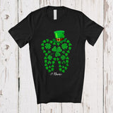 MacnyStore - Personalized Custom Name Tooth Shamrocks Shape; Fantastic St. Patrick's Day Lucky Dentist T-Shirt