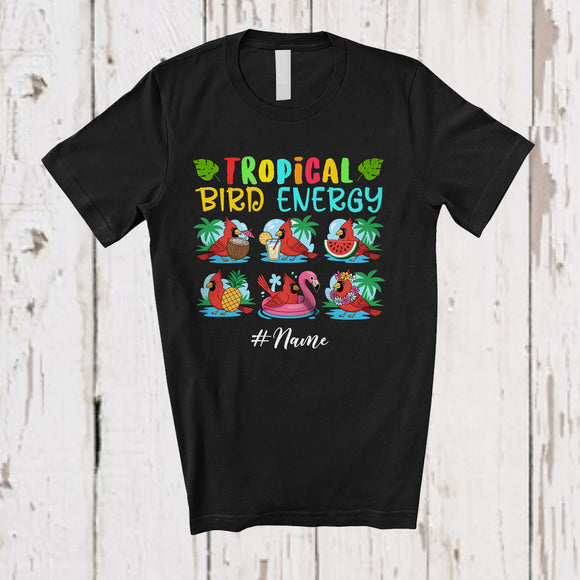MacnyStore - Personalized Custom Name Tropical Bird Energy; Amazing Summer Vacation Cardinal Bird Cosplay T-Shirt