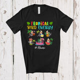 MacnyStore - Personalized Custom Name Tropical Bird Energy; Amazing Summer Vacation Cockatiel Cosplay T-Shirt