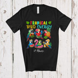 MacnyStore - Personalized Custom Name Tropical Bird Energy; Amazing Summer Vacation Parrot Cosplay T-Shirt