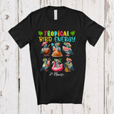 MacnyStore - Personalized Custom Name Tropical Bird Energy; Amazing Summer Vacation Pigeon Cosplay T-Shirt