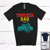 MacnyStore - Personalized Custom Name Trucker Dad, Amazing Father's Day Vintage, Family Group T-Shirt