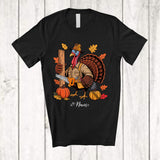 MacnyStore - Personalized Custom Name Turkey Carpenter; Amusing Thanksgiving Fall Leaf Pumpkin; Proud Job T-Shirt
