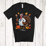 MacnyStore - Personalized Custom Name Turkey Dentist; Amusing Thanksgiving Fall Leaf Pumpkin; Proud Job T-Shirt