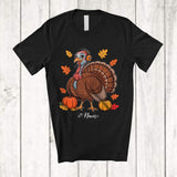 MacnyStore - Personalized Custom Name Turkey Dispatcher; Amusing Thanksgiving Fall Leaf Pumpkin; Proud Job T-Shirt