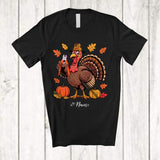 MacnyStore - Personalized Custom Name Turkey Dog Groomer; Amusing Thanksgiving Fall Leaf Pumpkin; Job T-Shirt