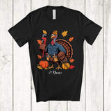 MacnyStore - Personalized Custom Name Turkey Plumber; Amusing Thanksgiving Fall Leaf Pumpkin; Proud Job T-Shirt