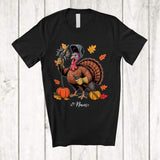 MacnyStore - Personalized Custom Name Turkey Welder; Amusing Thanksgiving Fall Leaf Pumpkin; Proud Job T-Shirt