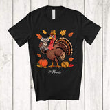 MacnyStore - Personalized Custom Name Turkey Zoo Keeper; Amusing Thanksgiving Fall Leaf Pumpkin; Proud Job T-Shirt