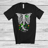 MacnyStore - Personalized Custom Name Ultrasound Leprechaun Skeleton; Lovely St. Patrick's Day Pregnancy T-Shirt