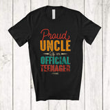 MacnyStore - Personalized Custom Name Uncle Of Official Teenager; Happy 13th Birthday Father's Day Vintage T-Shirt