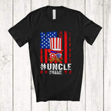 MacnyStore - Personalized Custom Name Uncle; Amazing Father's Day 4th Of July Mustache; US Flag Patriotic T-Shirt
