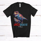 MacnyStore - Personalized Custom Name Unclesaurus; Amusing Father's Day Uncle Baby T-Rex Dinosaur; Family T-Shirt