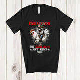 MacnyStore - Personalized Custom Name Undiagnosed Something Ain't Right; Joyful Raccoon Riding Chicken T-Shirt