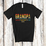 MacnyStore - Personalized Custom Name Vintage Grandpa Man Of God; Joyful Father's Day Custom Name Family T-Shirt