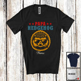 MacnyStore - Personalized Custom Name Vintage Hedgehog Papa, Amazing Father's Day Hedgehog Sunglasses T-Shirt