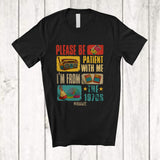 MacnyStore - Personalized Custom Name Vintage Patient With Me I'm From The 1970s; Joyful Birthday Classic T-Shirt