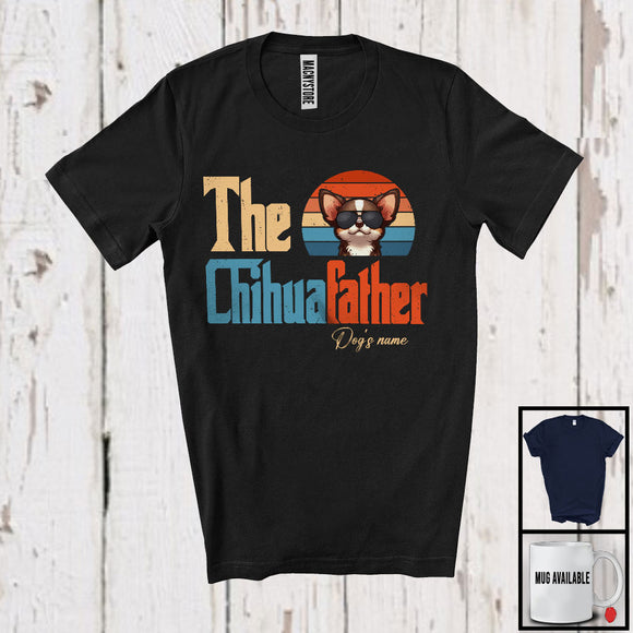 MacnyStore - Personalized Custom Name Vintage The Chihuafather, Lovely Father's Day Chihuahua, Family T-Shirt