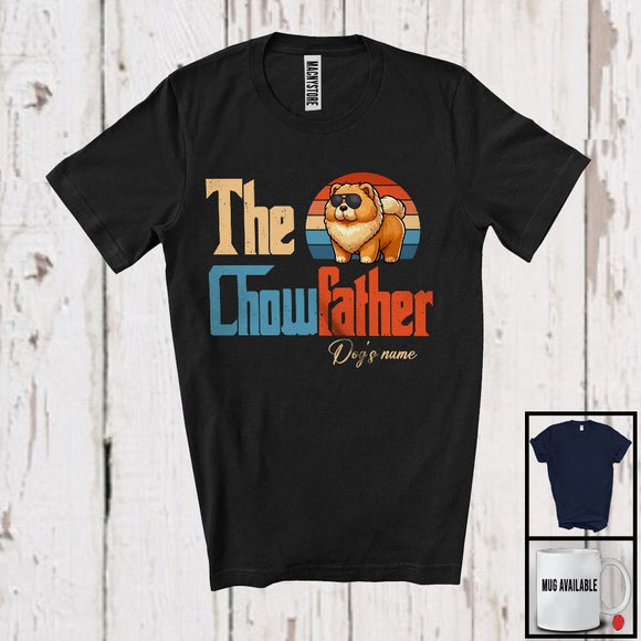 MacnyStore - Personalized Custom Name Vintage The Chowfather, Lovely Father's Day Chow Chow, Family T-Shirt
