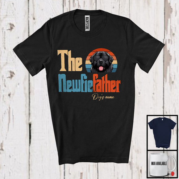 MacnyStore - Personalized Custom Name Vintage The Newfiefather, Custom Name Newfoundland, Family T-Shirt