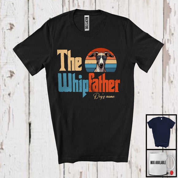 MacnyStore - Personalized Custom Name Vintage The Whipfather, Lovely Father's Day Whippet, Family T-Shirt