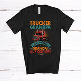 MacnyStore - Personalized Custom Name Vintage Trucker Grandpa cooler; Amazing Father's Day Truck Driver T-Shirt